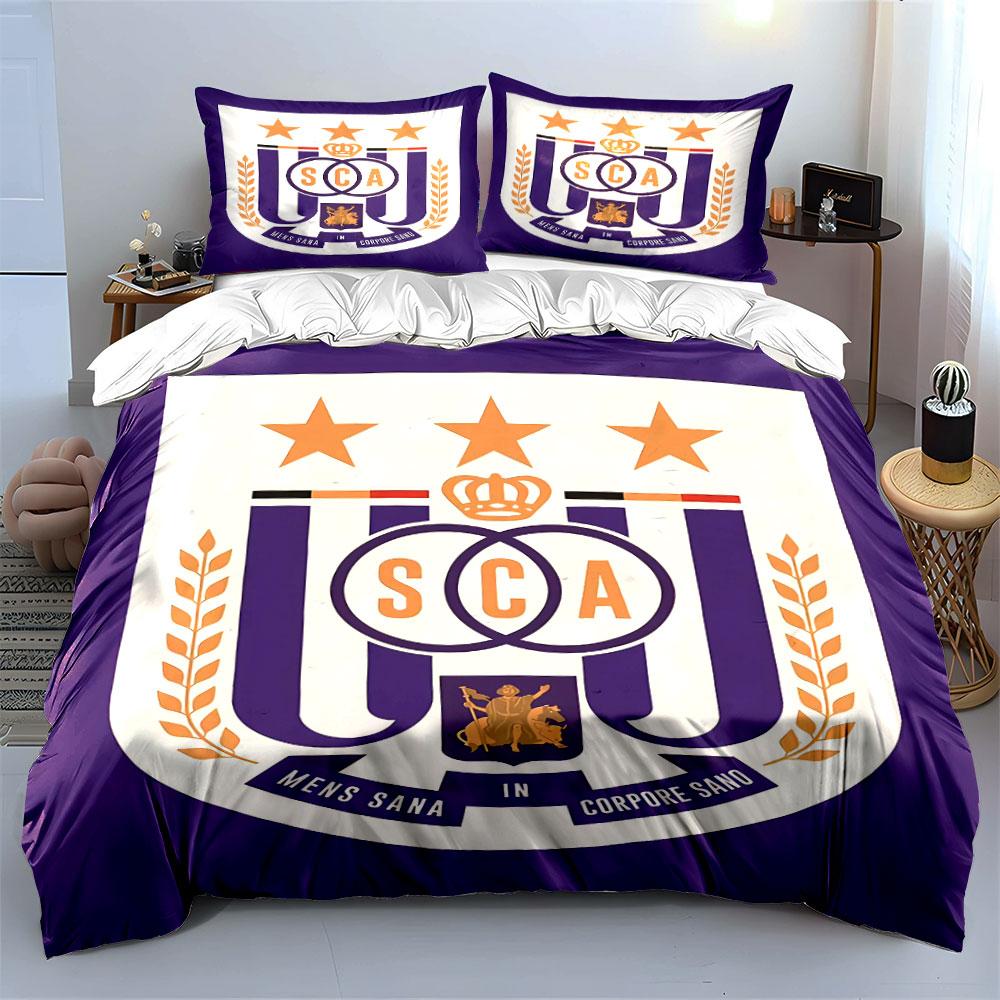 Purple Crest Bedding Set Bedding Duvet Cover Set Duvet Cover Pillowcases (1 * Duvet Cover 2 * Pillowcases, without duvet insert)