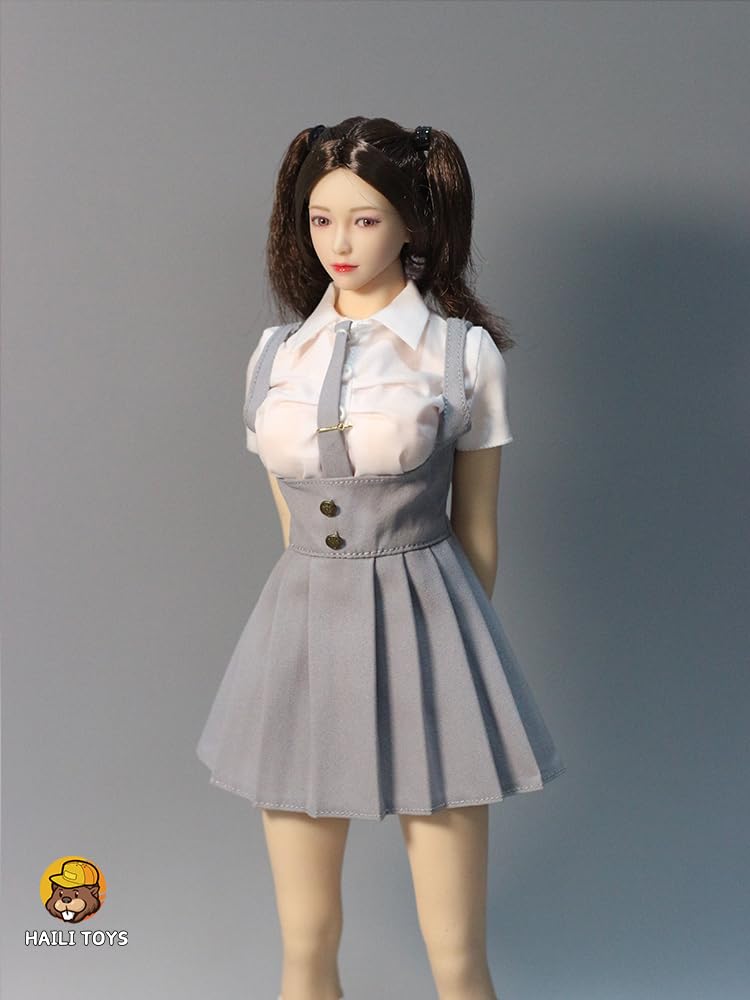 [TOYBARJAPAN] 16 аксессуаров для фигурок, совместимых с TBLeague и другими фигурками HAILI TOYS, офисная женская униформа OL Workplace JK, рубашка, галстук, подтяжки