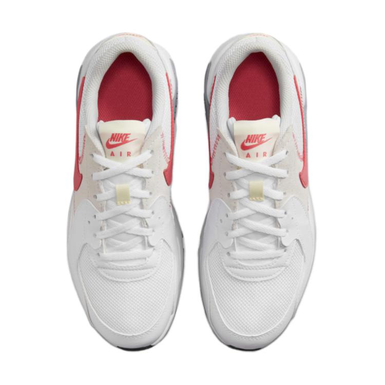 Nike Air Max Excee Comfortable Low top Kids' Running Shoes White Red Teenagers CD6894-119