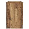 Desk with Shelf Rustic Wood Look 142.5 x 50 x 75 cm Particleboard