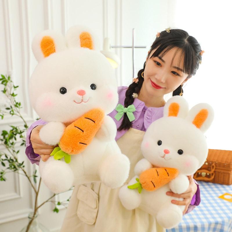 Adorable White Rabbit Plush Doll Soft And Huggable Great For Kids