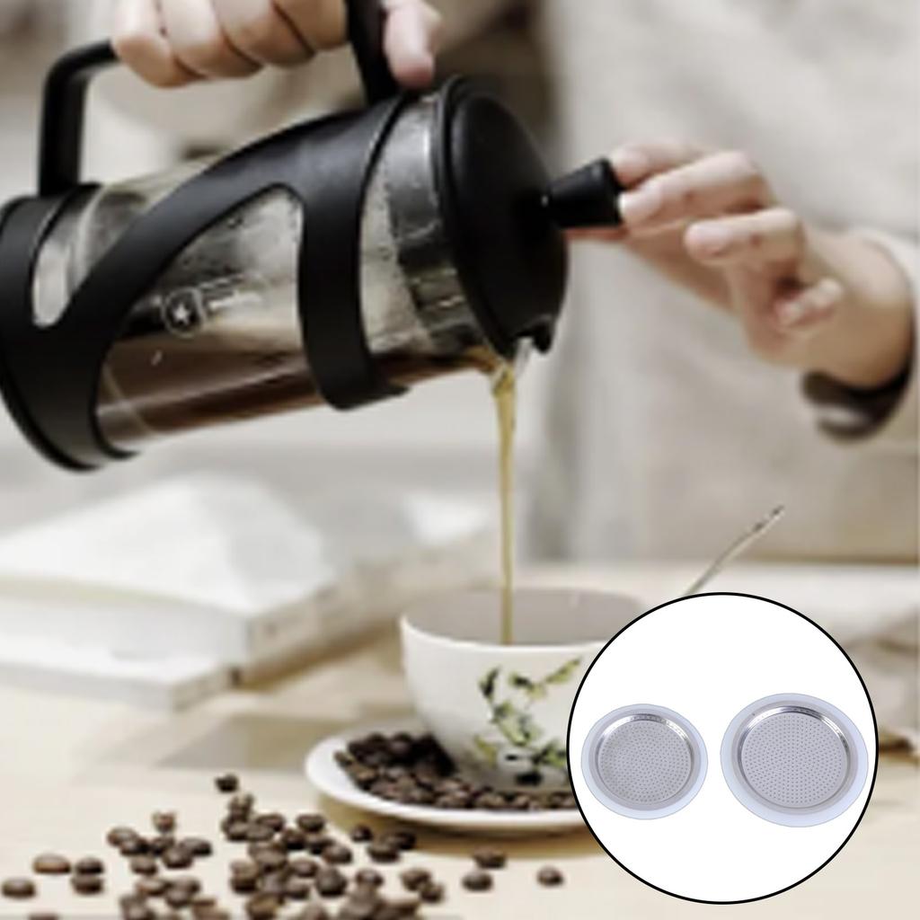 Coffee Machine Replacement Parts Stainless Steel Filter and Flexible Silicones Gasket Seal Espresso Maker Accessories