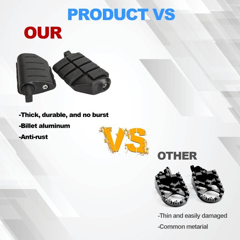 1 пара черных подножек для мотоцикла, подножки для мотоцикла (левый &