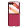 SULADA Для Samsung Galaxy Z Flip7 5G Чехол Ромбовидная Кожа+ПК Чехол для телефона с плечевым ремнем