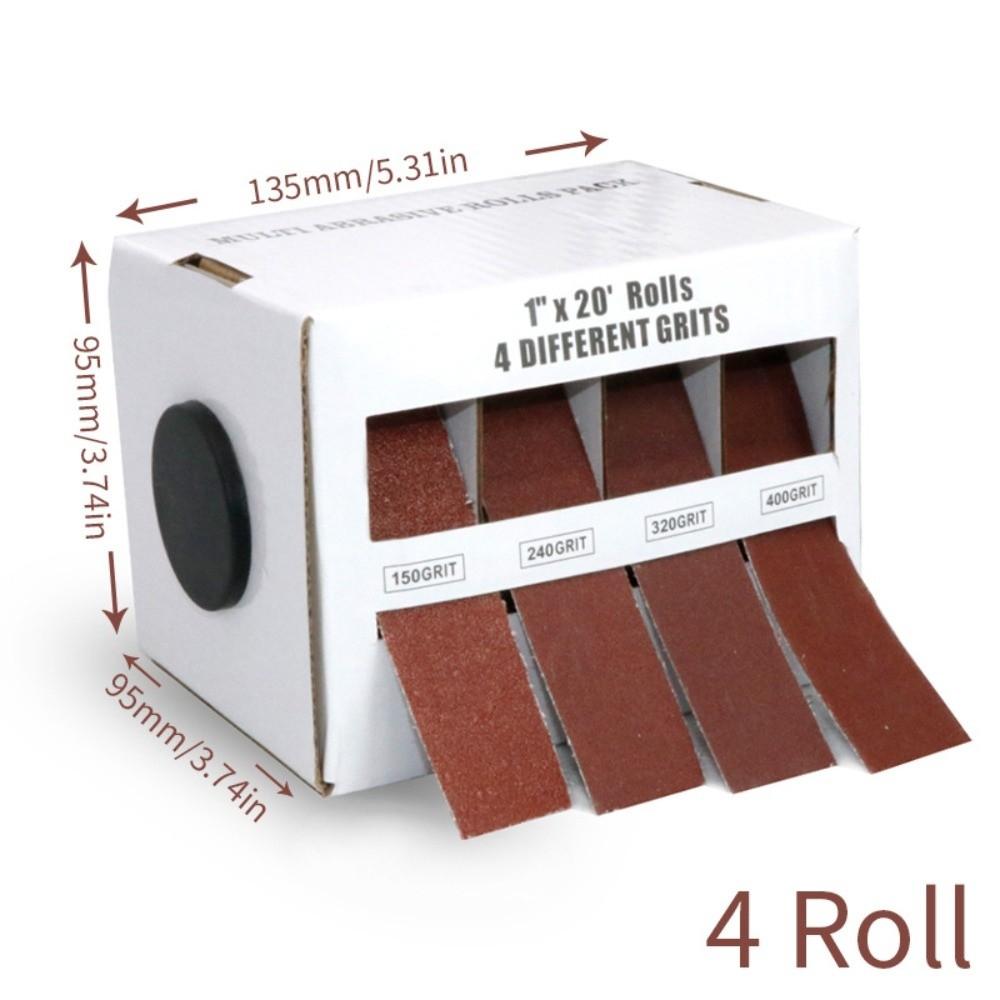 4/5/6 rolls with Dispenser Cloth Rolls Metal Emery Cloth Alumina Sandpaper Wall Surfaces