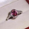 New European and American Fashion Red Zircon Ring for Women