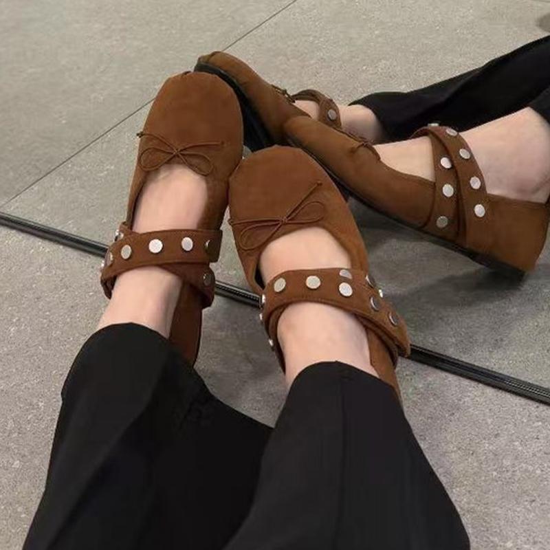 Балетки Женские Туфли для Балета Неглубокий Бант Платье Лоферы Обувь Осень Женский Спорт 2025 Бренд Дизайнер Chaussure Femme