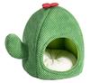 LLAMAS Creative Pet Warm Green Cat Kitten Basket Oasis Cute for Cats and Small Dogs with Cushion for Both Cats and Dogs Fluffy Large Cactus-shaped