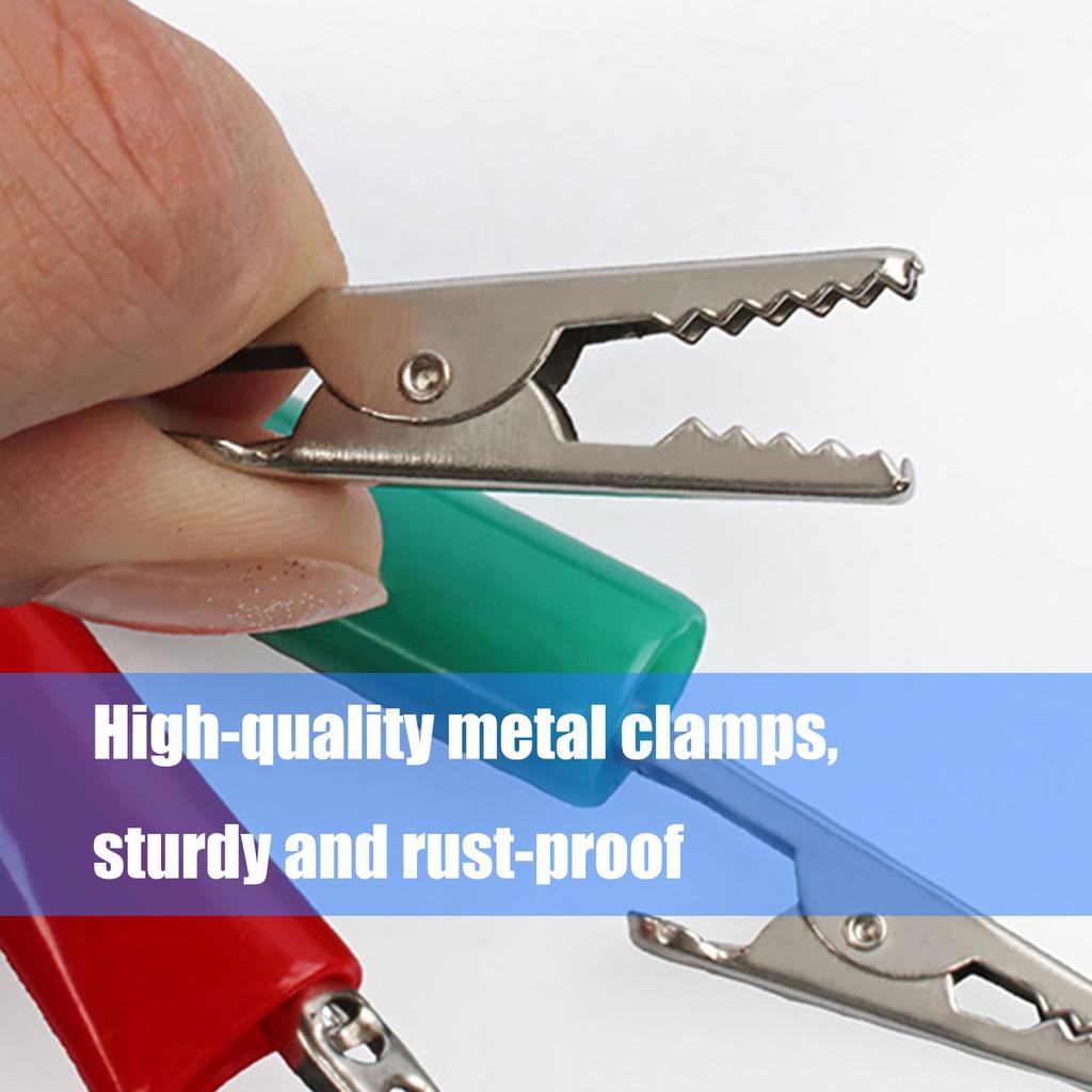 Magnetic Retractable Test Leads 300cm With Insulated Alligators Clip for Electrical Circuit Testing and Troubleshooting