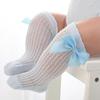 Baby Girl Socks Toddler Baby Bow Cotton Summer Mesh Baby Knee Socks Newborn Infant Non-slip Long Princess Baby Kids Thin Socks