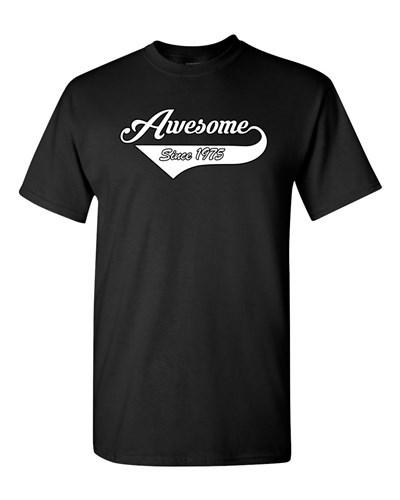 Awesome Since 1975 With Tail Age Happy Birthday Gift Funny DT Adult T-Shirt Tee Unisex T-Shirt