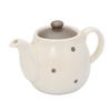 Mino Ware Teapot, Approximately 360ml Capacity, Microwave and Dishwasher Safe, Cream Dot Pattern, Made In Japan, 500-12