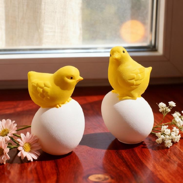 Силиконовая форма для свечей на пасхальную тематику Цыпленок на яйцах Силиконовые формы для изготовления эпоксидной смолы Изготовление свечей Мыло Шоколад Пирог для выпечки