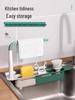 Retractable Kitchen Sink Utensil Drainer and Space-Saving Organizer Basket