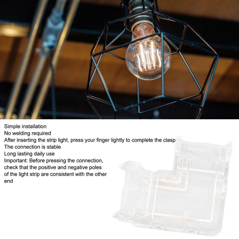 8pcs COB COB Connector Solderless L Shaped Connector LED Connector Kit For COB LED Strip Light