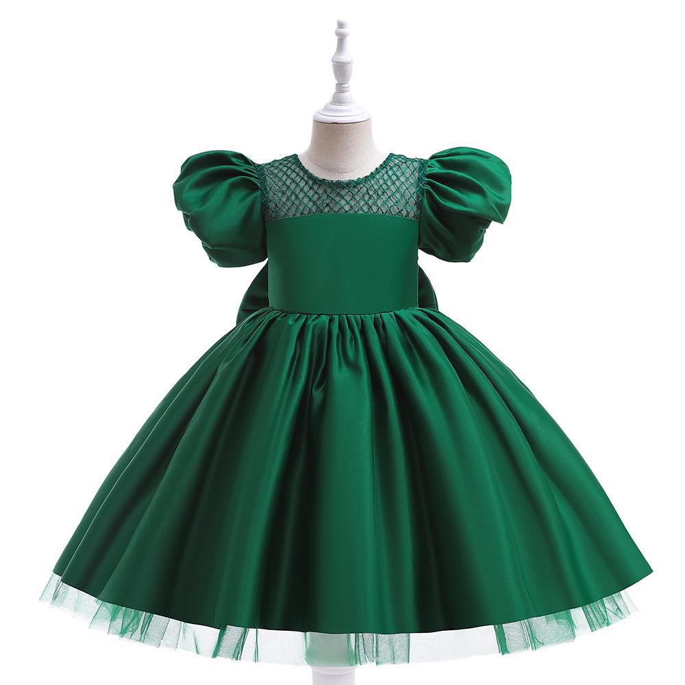 Милое платье-пачка для маленьких девочек, кружевное платье принцессы с цветочной вышивкой для вечеринки в честь 1-го дня рождения, голубая тюлевая одежда для выпускного вечера с бусинами для маленьких девочек