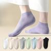 Female Spring and Summer Thin Pure Cotton Anti Bacterial Sweat Absorption Deodorant Short Tube Cotton Socks