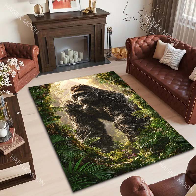Multi-Size Classic Movie Gorilla Pattern Carpet for Living Room Bedroom Sofa Home Decor Non-slip Floor Mat Large Size