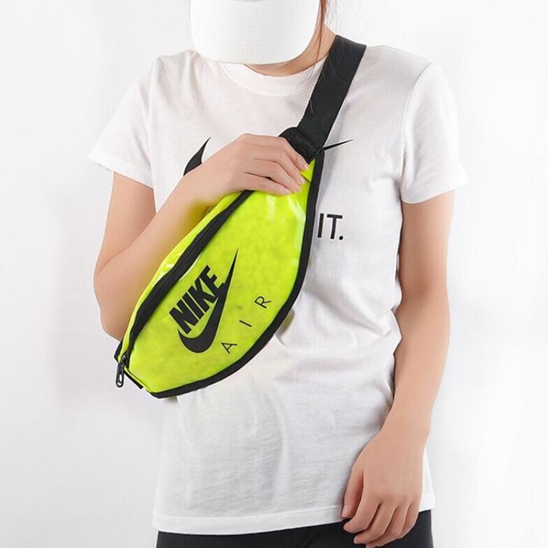Nike Наследие Полиуретановая поясная сумка Унисекс Неоново-желтый Повседневный CW9259-702