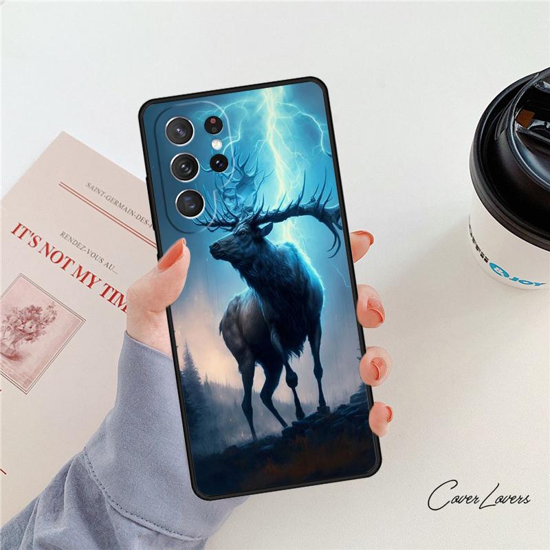 Чехол для телефона с рисунком животного Олень Для Samsung Galaxy S24 S25 S23 S22 Ultra Note 10 20 Plus S20 S21 FE Обложка