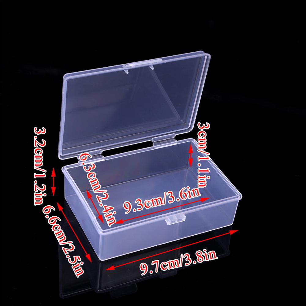 Mini Boxes Rectangle Plastic Card Storage Box Practical Transparent Toolbox Bead Jewelry Case Display Organizer Container