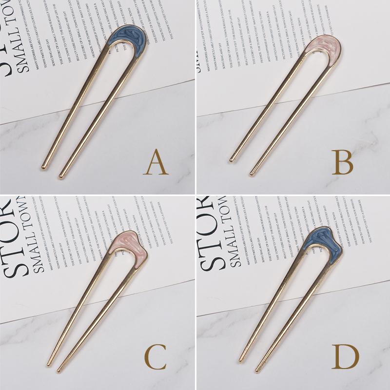 Женские фрикадельки для волос, металлические U-образные аксессуары для волос, головной убор, палочки для волос, элегантный темперамент