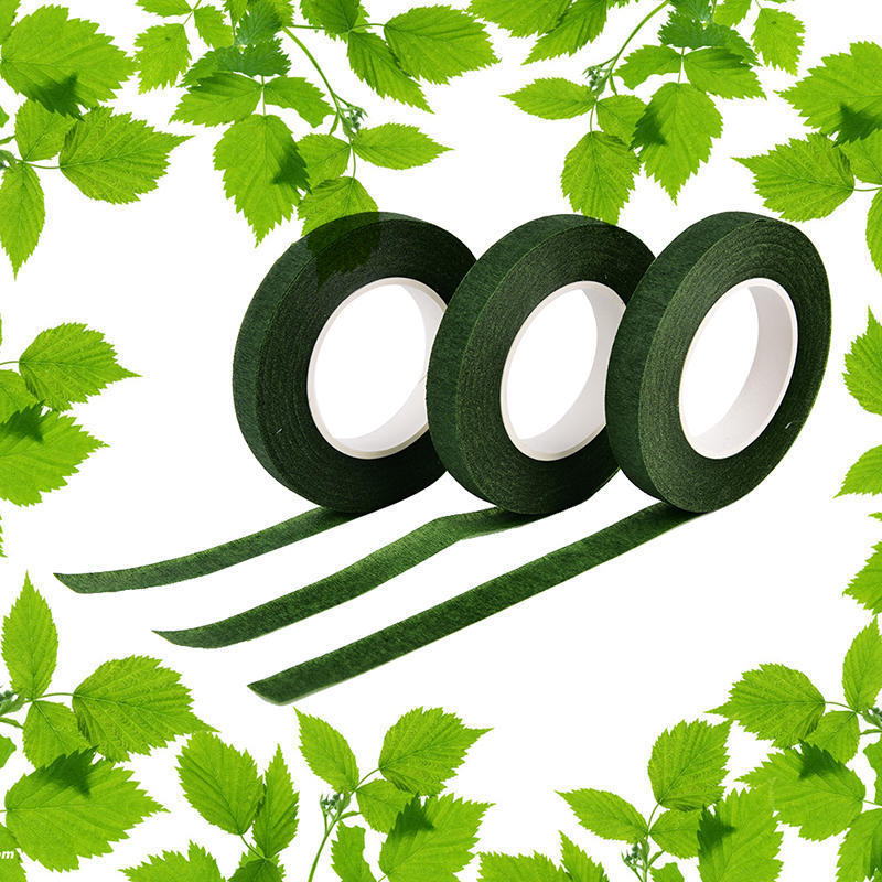 Прочные рулоны водонепроницаемые зеленые флористические стебли эластичная лента флористическая лента 12 мм