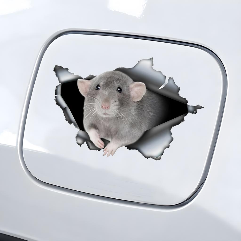 Милая 3D-наклейка на автомобиль с крысой Дамбо, забавная водонепроницаемая наклейка для автомобилей, грузовиков, мотоциклов, стен, окон, материала ПВХ