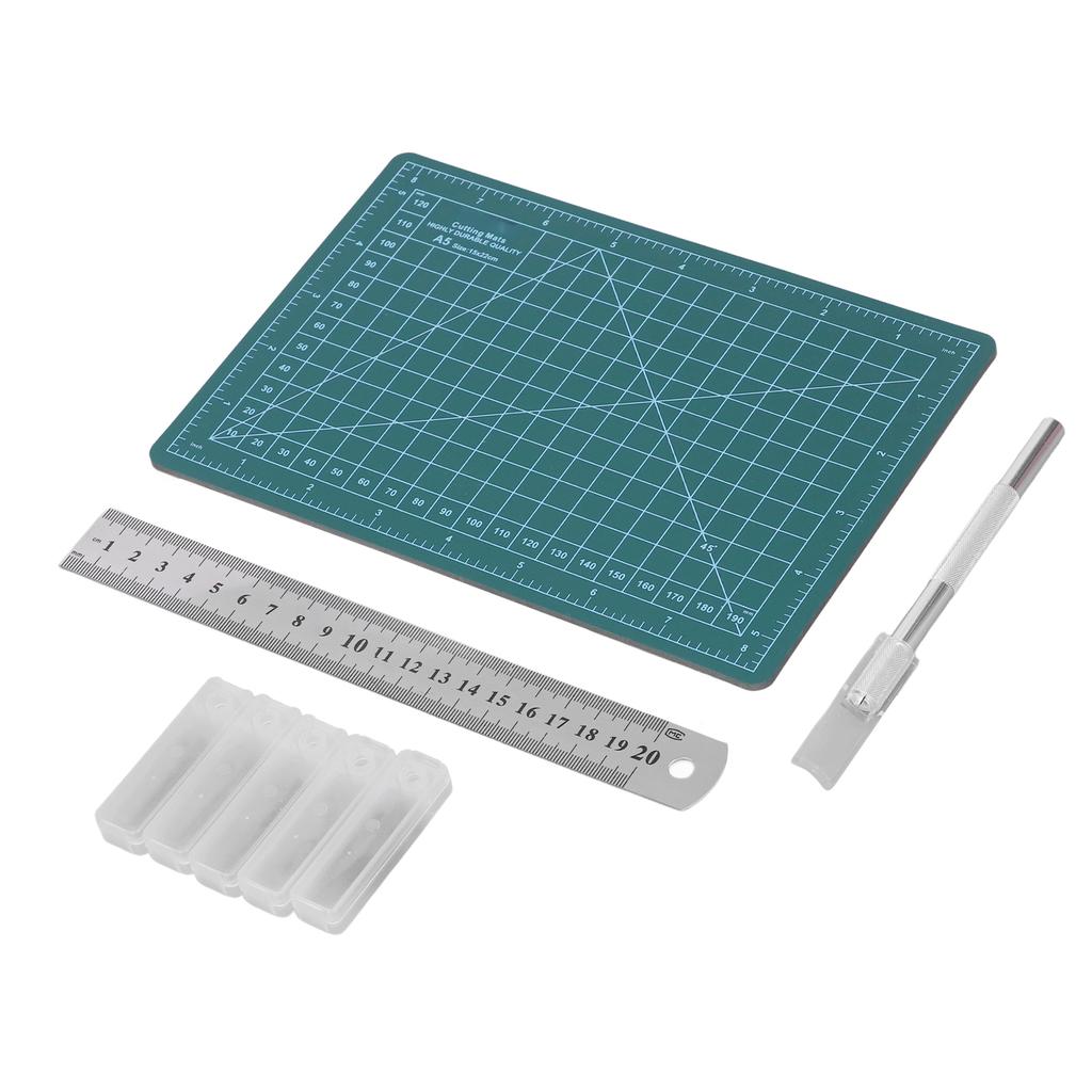Коврик для резки ткани A5 15x22 см прочный пластиковый точный дюймовый мм масштаб швейный коврик для резки с ножом