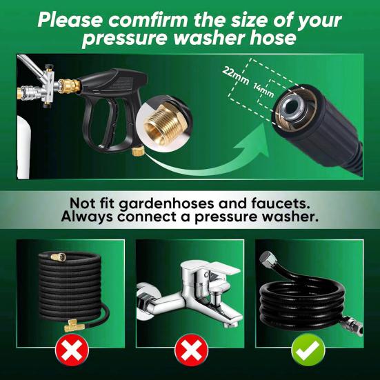 Двойной переключатель распыления пены пушка регулируемая конструкция широко используемая мойка высокого давления пена пушка с комплектом насадок