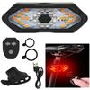 Bicycle Lamp Indicators + Red Light, USB with Remote Control