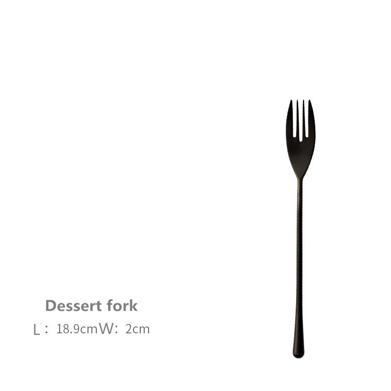 Набор столовых приборов в стиле ретро черного цвета из нержавеющей стали 304, набор из трех предметов: нож для стейка, вилка, ложка, кофейная ложка, вилка для фруктов