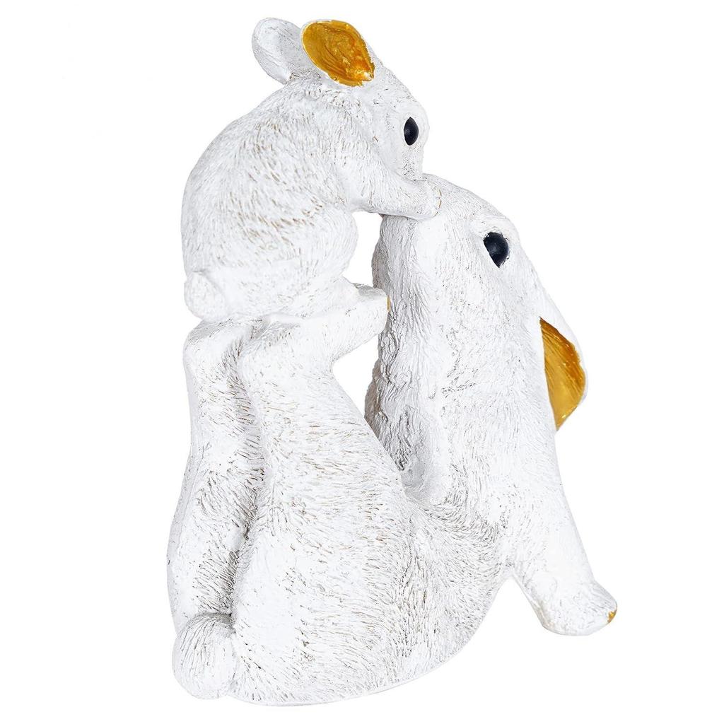 Статуэтка кролика с крольчонком, играющим, для домашнего декора, предмет интерьера, предметы Фэн-шуй и Васту для удачи