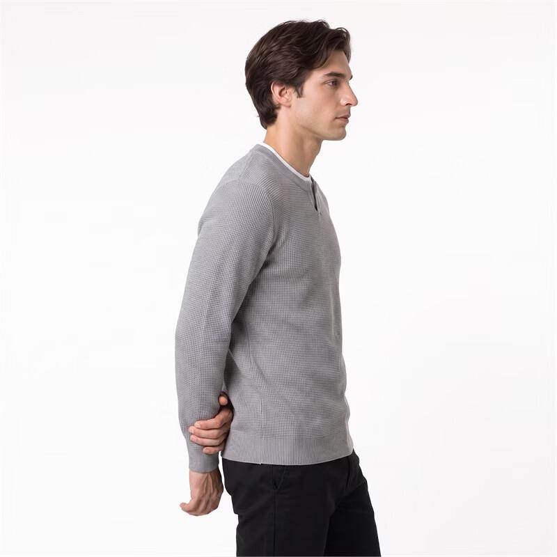 Pierre Cardin Men's Waffle Knit Henley Sweater