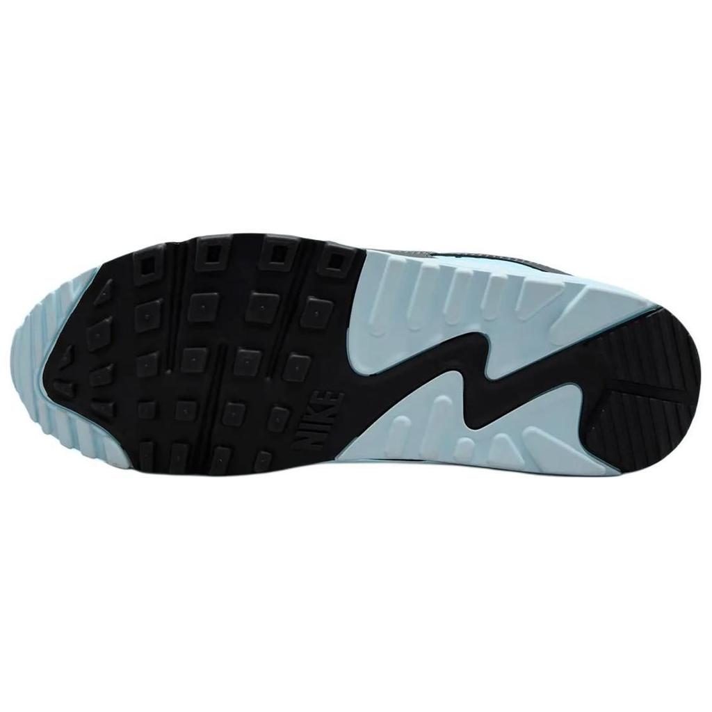 Nike Air Max 90 Устойчивые к истиранию Устойчивые к истиранию Низкие Повседневные Беговые Кроссовки Унисекс Серый Черный DM0029-009