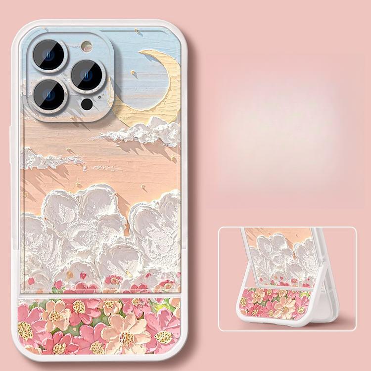 Картина маслом Цветок Море Подходит для iPhone16 Чехол для iPhone 15 Невидимый кронштейн 14 Мягкий силикон 13promax Huawei