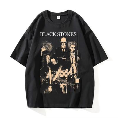 202 Летняя японская манга Black Stones Нана Осаки Винтажные футболки Мужская и женская одежда Футболки с коротким рукавом Хлопковые футболки