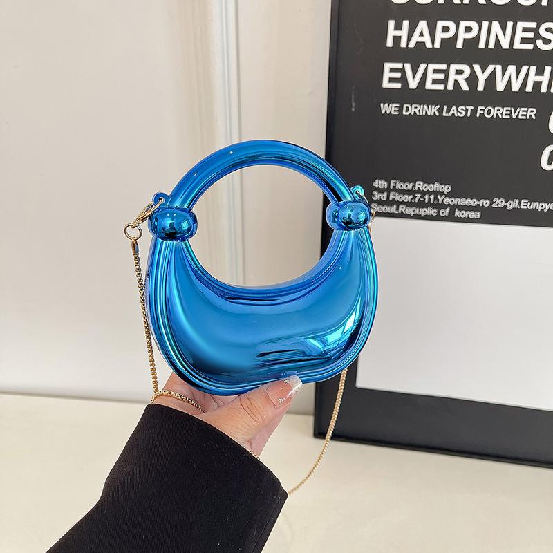 European and American plaid box bag, gold and silver bead bag, home decoration handbag, makeup acrylic bag