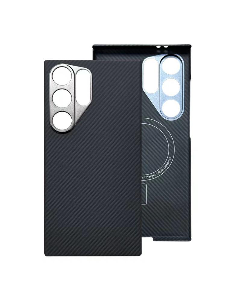 Для Samsung Galaxy s25u S25 Ultra Чехол из углеродного волокна и арамида Ультратонкая защитная крышка Магнитный корпус для Magsafe