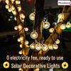Уличные водонепроницаемые солнечные светодиодные гирлянды в виде шариков для сада, праздников и фестивалей