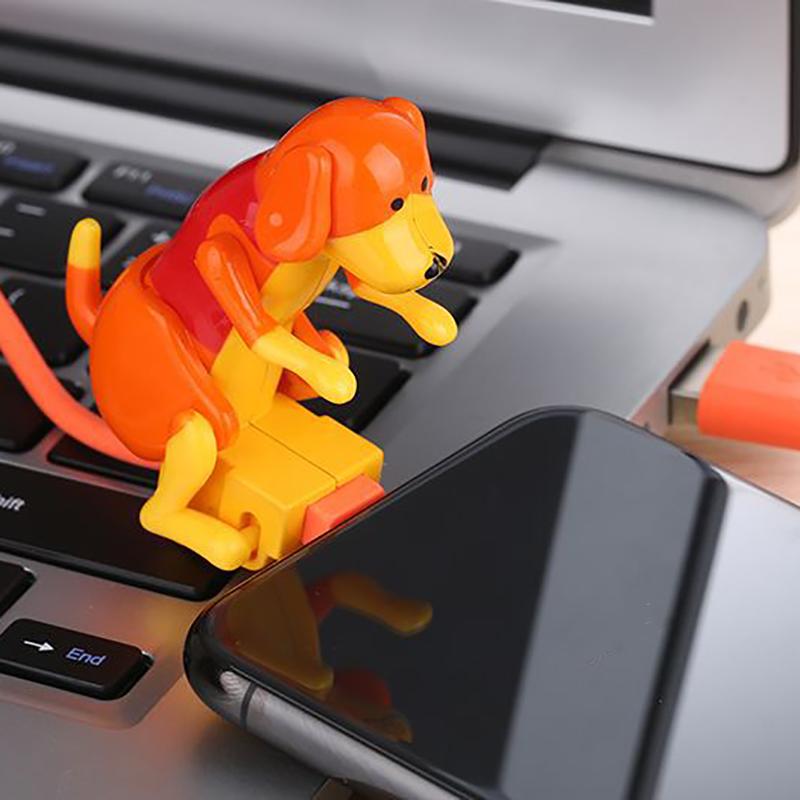 VAORLO Cute 'Sports' Dog Charging Cable For Micro Type-C IOS Support Data Transmission High Quality USB Fast Charge Cable