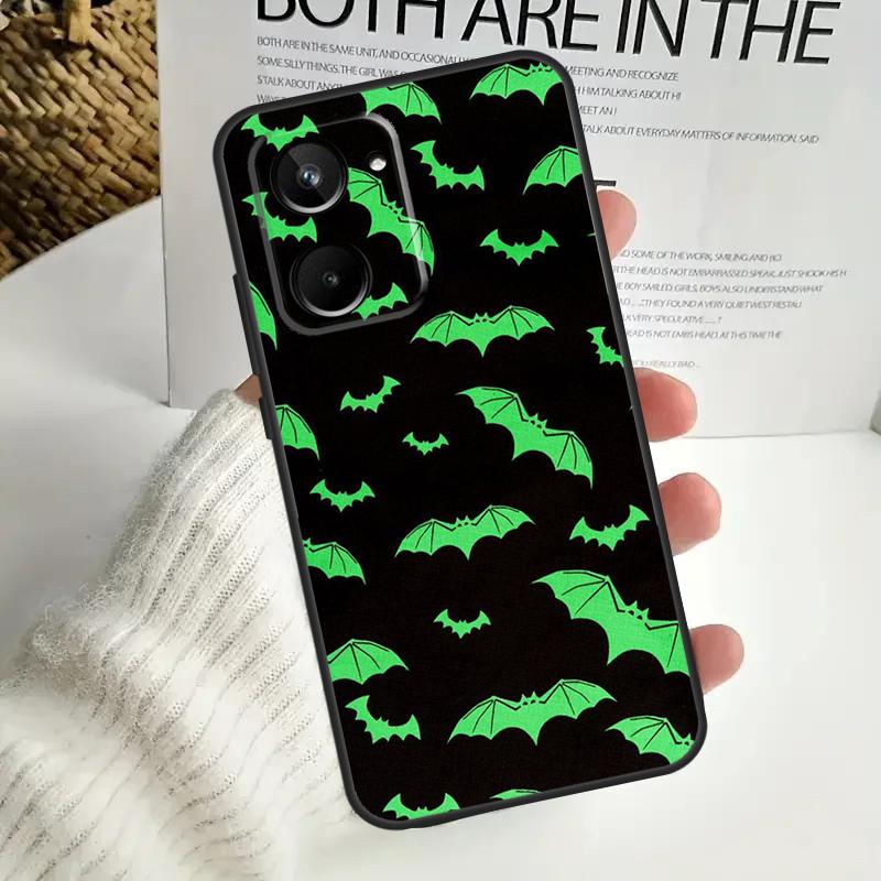 Halloween Vampire Bats For Realme 12 Pro Plus 11 10 9 C67 C55 C53 C35 C33 C30 C25s C21Y C15 GT3 GT5 GT Neo 5 Case