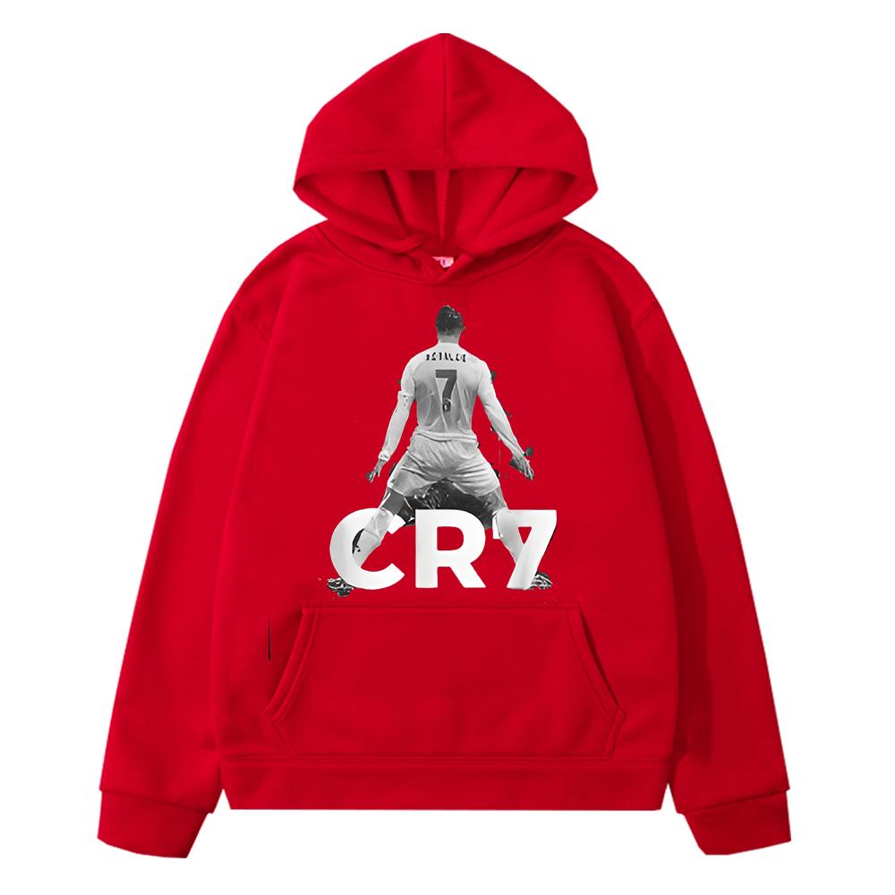 Футбольный фанат CR7 Осенние худи Флисовая толстовка одежда для мальчика y2k sudadera Повседневная худи с аниме Куртка пуловер одежда для девочки