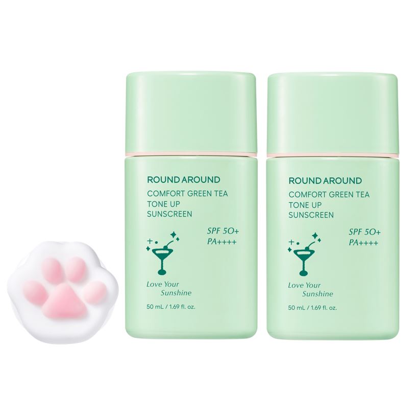 Round Around Comfort Green Tea Tone-Up Sun Cream 1+1 Plan
