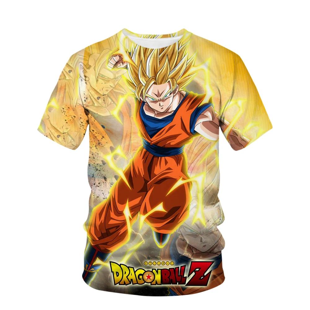Super Dragon Ball T-shirt Men Pattern Print 3D Summer Short Sleeved T-shirt Top Clothing