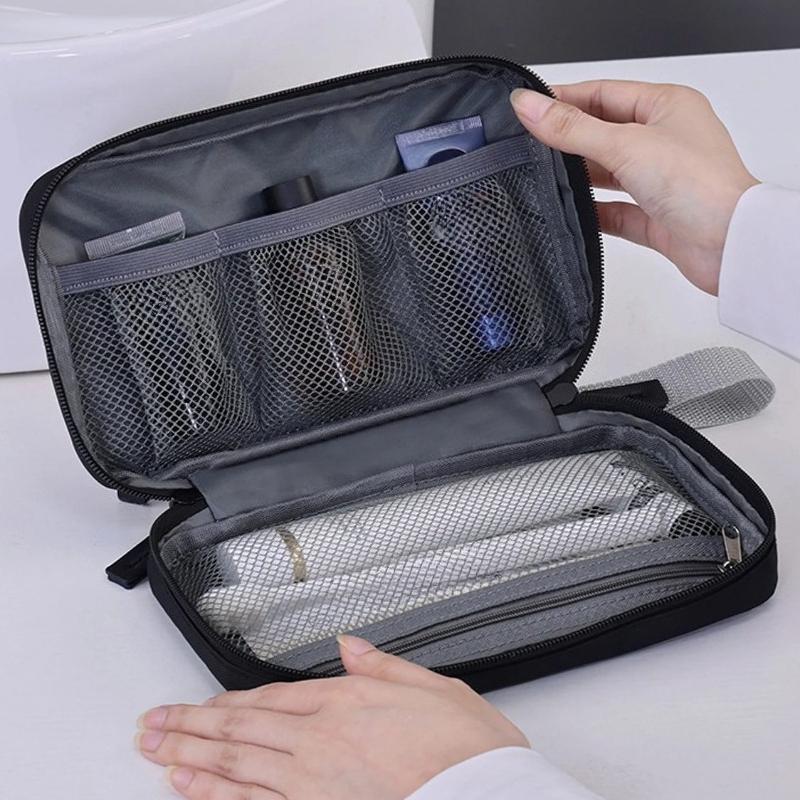 Портативная косметичка Большая вместимость Многофункциональная сумка для хранения Легкая сумка для макияжа Для плавания, фитнеса, путешествий Незаменимые вещи Органайзер для косметики