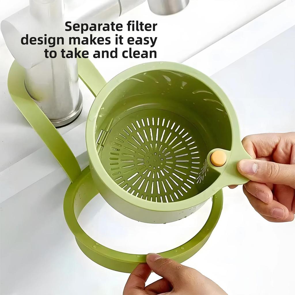 Hanging Kitchen Sink Strainer Removable Food Waste Filter Basket Draining Rack Kitchen Sink Drain Basket for Dishwashing