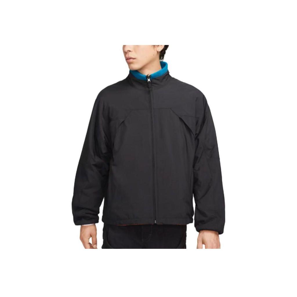 Nike Однотонная мужская куртка с воротником-стойкой на молнии, черная DV9214-010