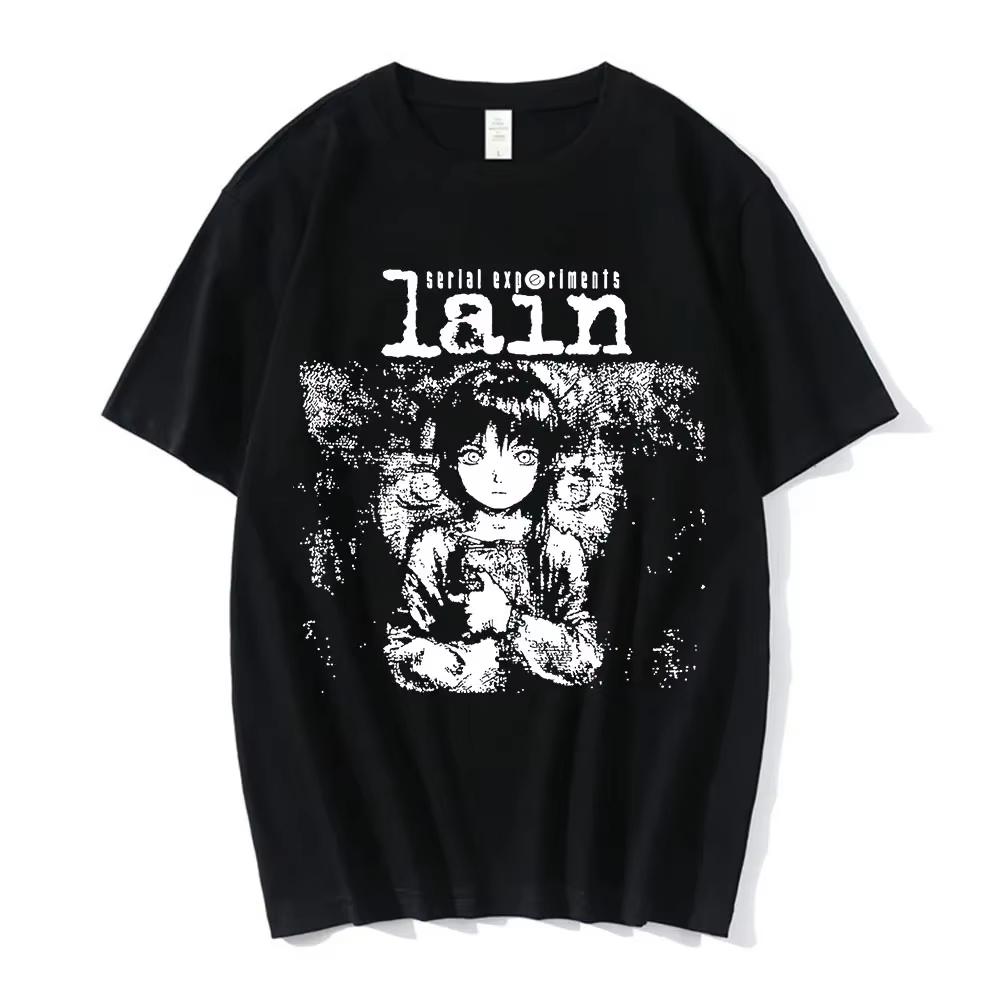 2026Anime Serial Experiments Lain T-Shirt Men Women Graphic T Shirts Unisex Iwakura Manga Girl Sci Fi Short Sleeve Tee Tops