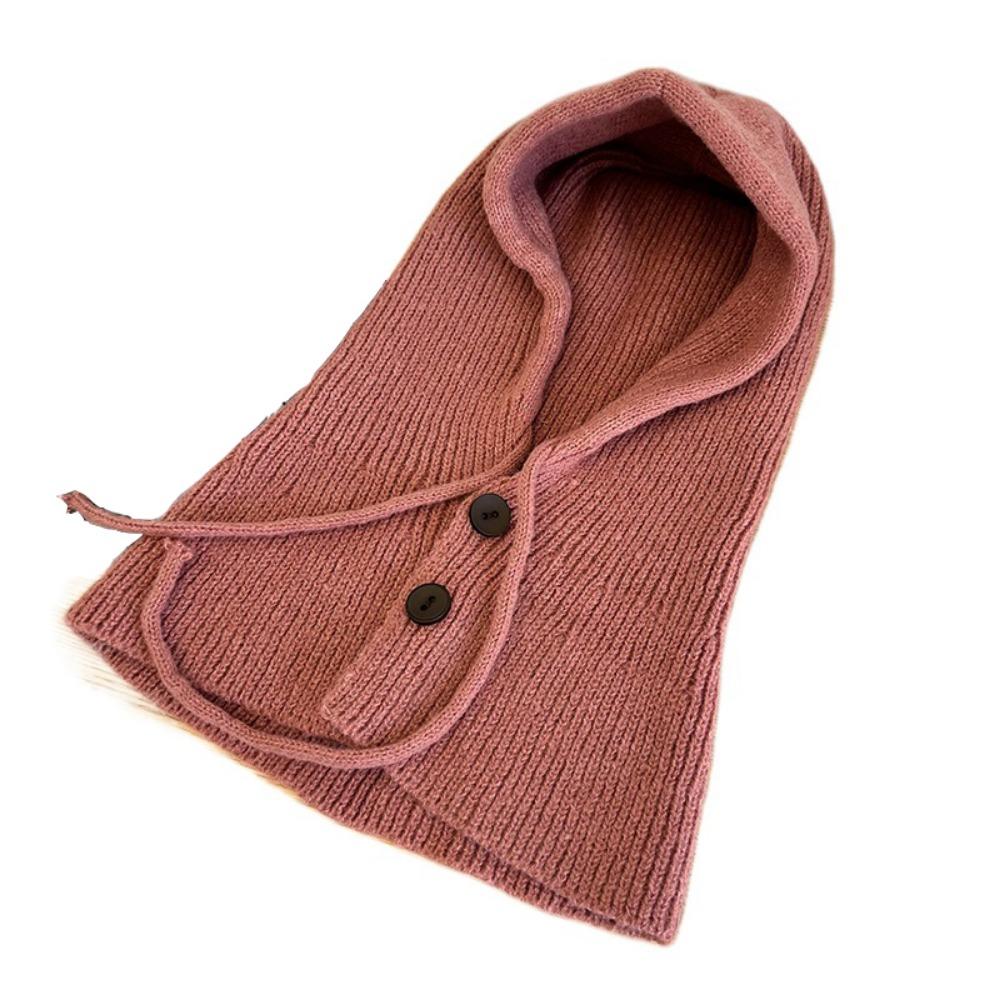 Вязаная шапка-бини на шнурке, теплая манишка-воротник, капюшон, удобный шарф, балаклава, шапки, студент